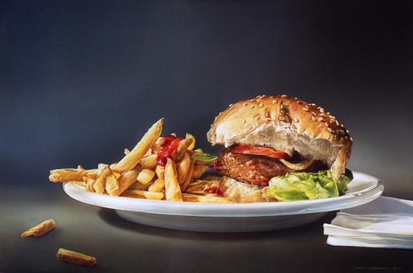Photorealistic Food Paintings by Tjalf Sparnaay