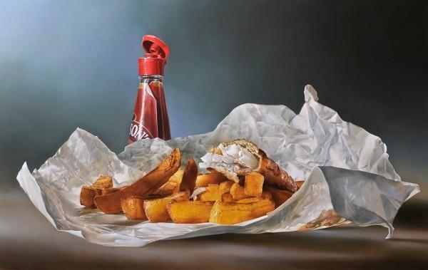 Photorealistic Food Paintings by Tjalf Sparnaay