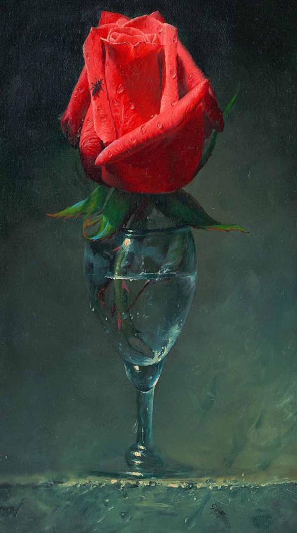 Rose Paintings by Alexei Antonov