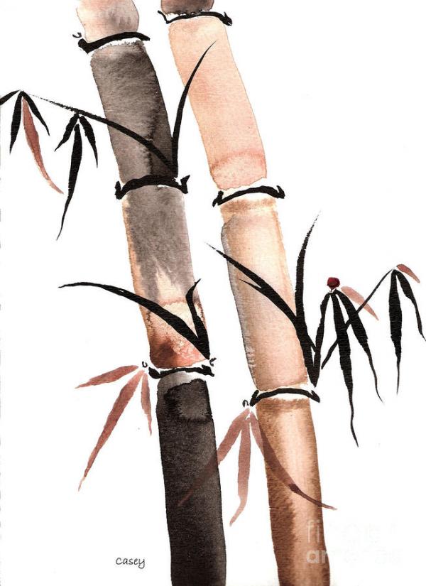 Elegant Sumi-e Paintings by Casey Shannon