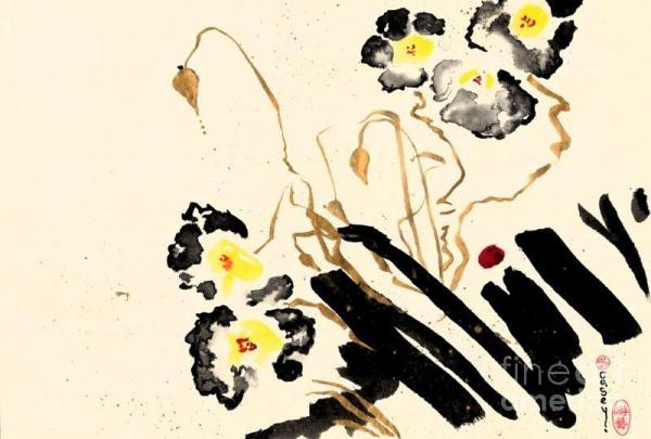 Elegant Sumi-e Paintings by Casey Shannon