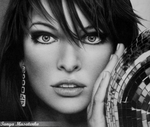 11 milla_jovovich_by_tanyamusatenko 35 Amazing Examples of Black And White Photography