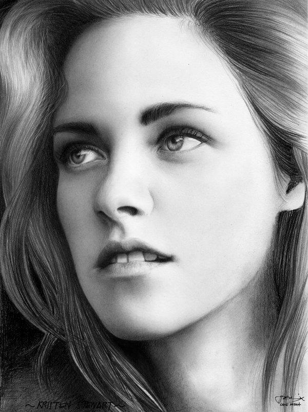 34 kristen_stewart__b_w_drawing__by_liviesukma 35 Amazing Examples of Black And White Photography