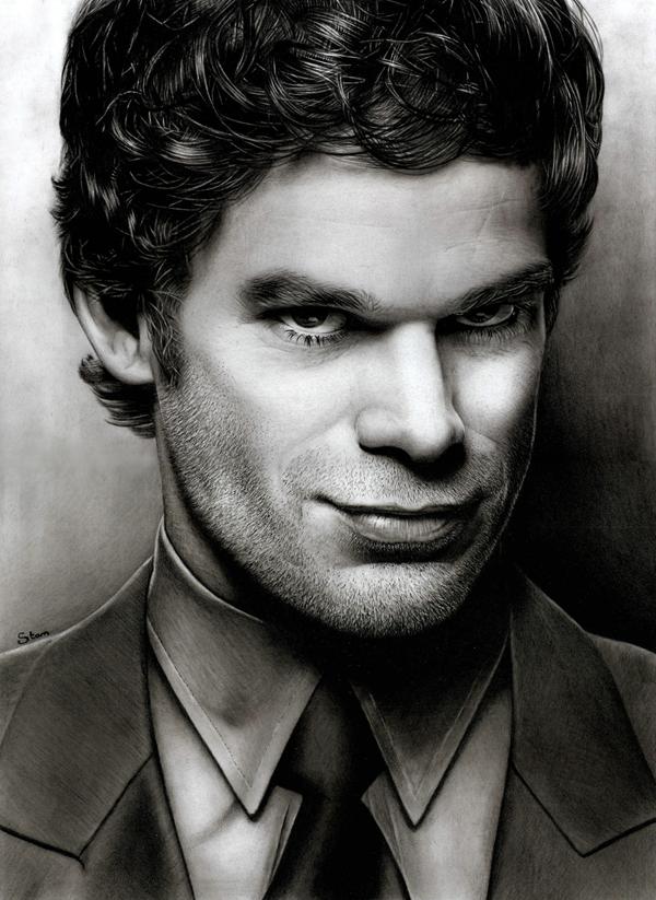 3 Dexter_Morgan_by_Stanbos 35 Amazing Examples of Black And White Photography