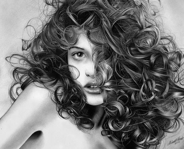 1 playful_curls___pencil_drawing_by_regius 35 Amazing Examples of Black And White Photography