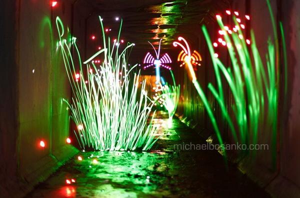 Light Art by Michael Bosanko