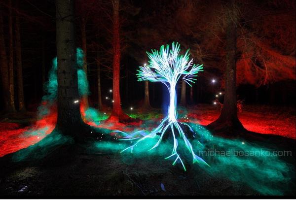 Light Art by Michael Bosanko