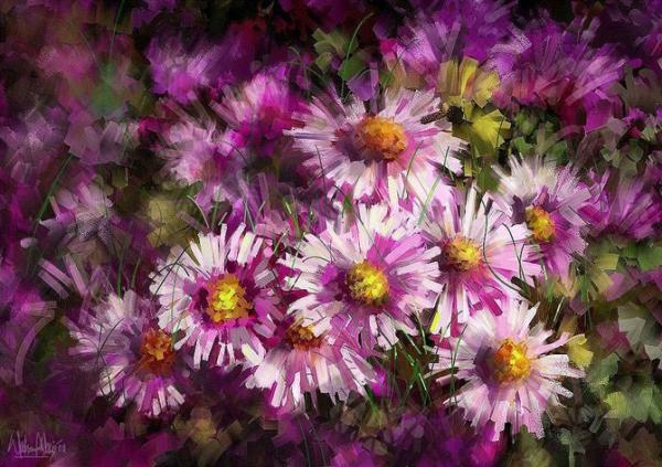 Flower Paintings by Waheed Nasir