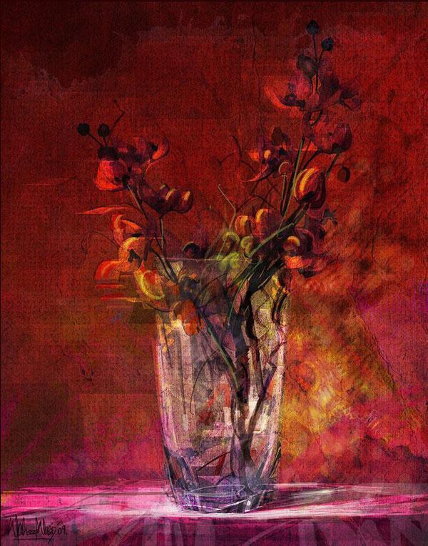 Flower Paintings by Waheed Nasir