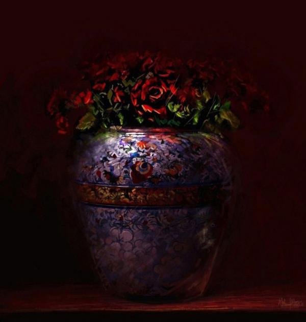 Flower Paintings by Waheed Nasir