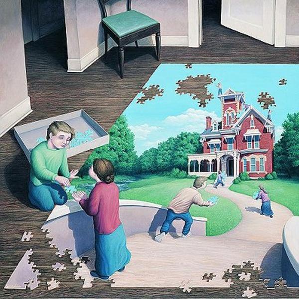 Optical Illusion Paintings by Rob Gonsalves