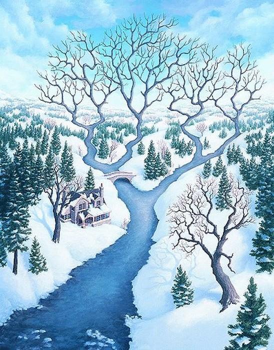 Optical Illusion Paintings by Rob Gonsalves