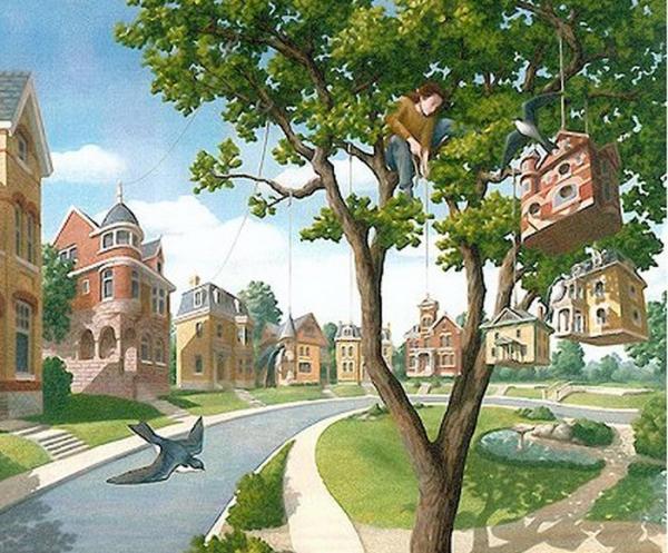 Optical Illusion Paintings by Rob Gonsalves