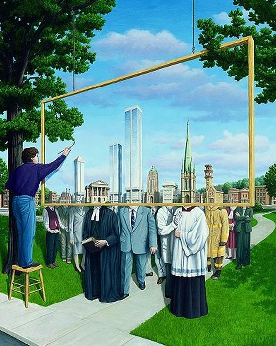Optical Illusion Paintings by Rob Gonsalves