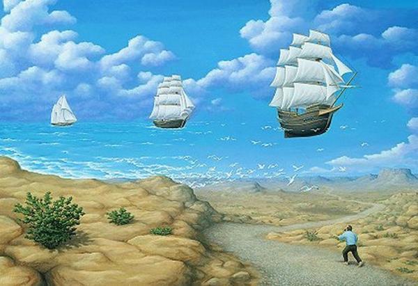 Optical Illusion Paintings by Rob Gonsalves