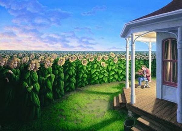 Optical Illusion Paintings by Rob Gonsalves