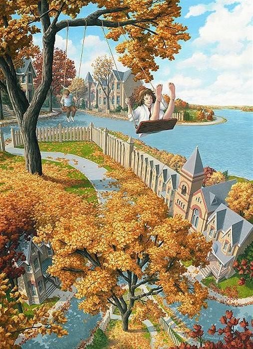 Optical Illusion Paintings by Rob Gonsalves
