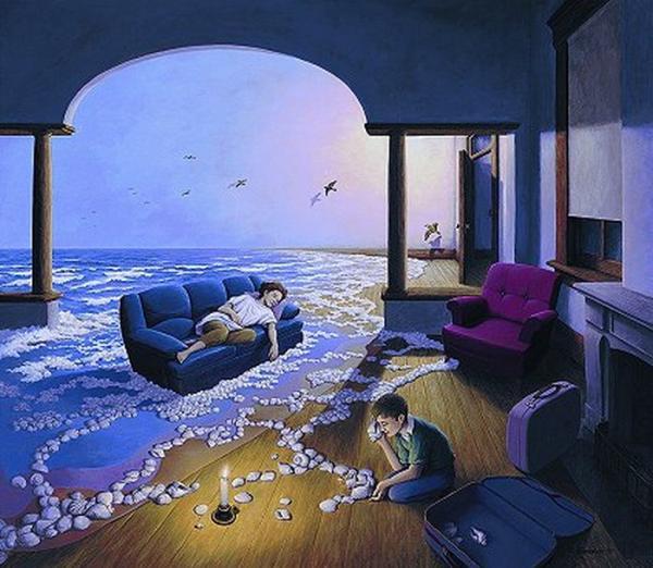 Optical Illusion Paintings by Rob Gonsalves