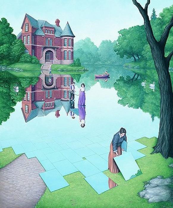 Optical Illusion Paintings by Rob Gonsalves