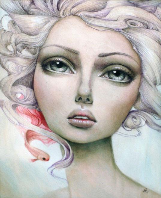 Surreal Portrait Paintings by Mandy Tsung