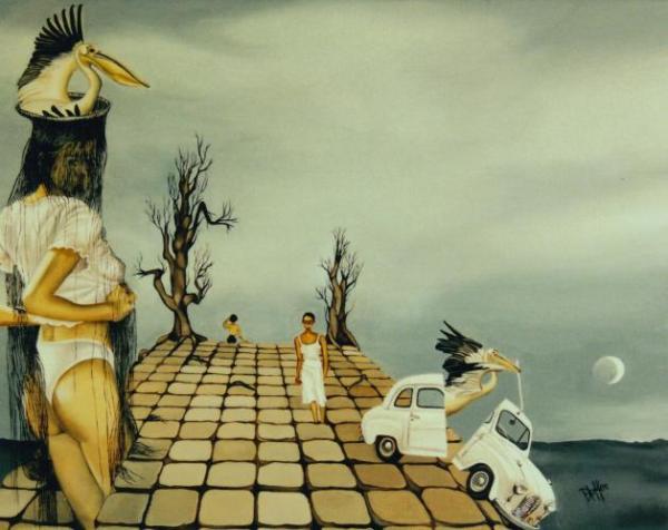 Surreal paintings by Dominique Hoffer