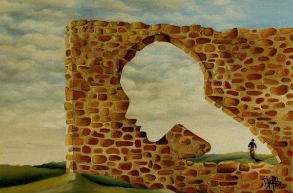Surreal paintings by Dominique Hoffer