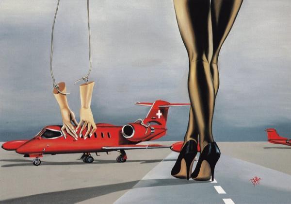 Surreal paintings by Dominique Hoffer