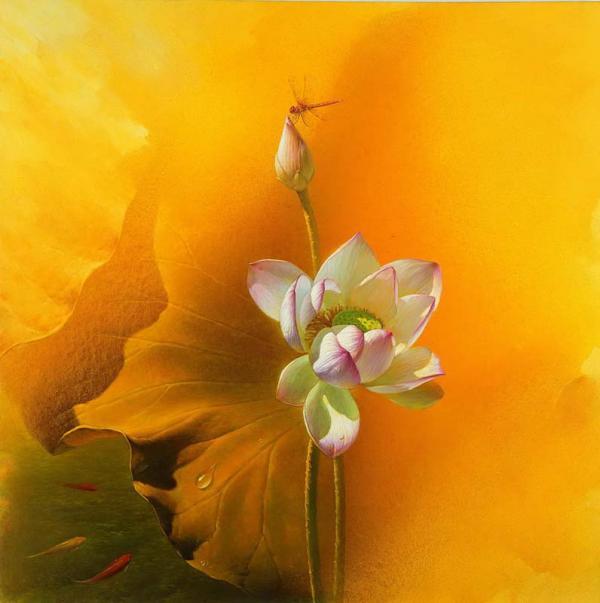 Lotus Paintings by Jiang Debin
