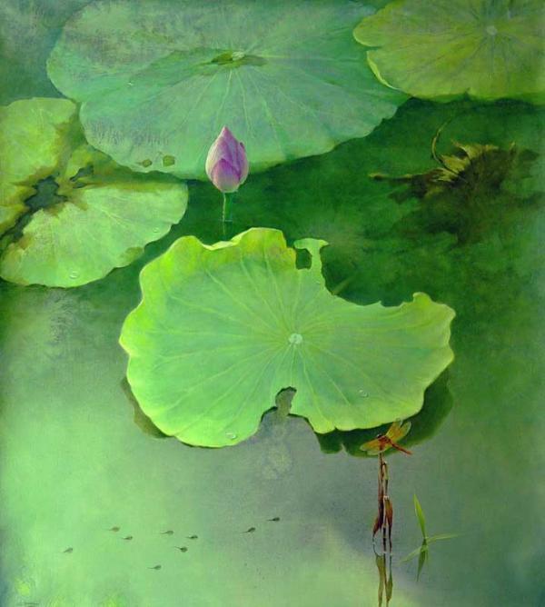 Lotus Paintings by Jiang Debin