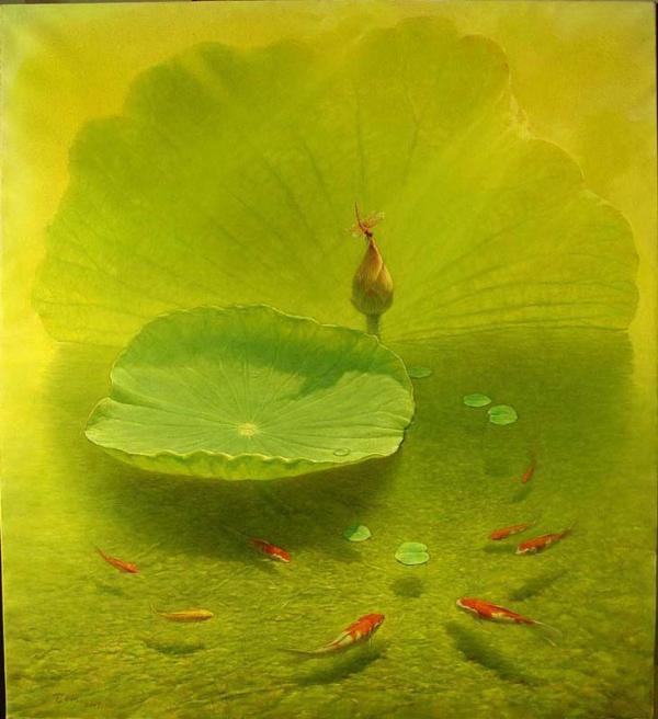 Lotus Paintings by Jiang Debin