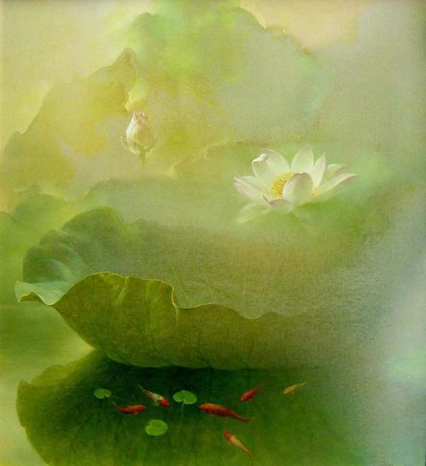 Lotus Paintings by Jiang Debin