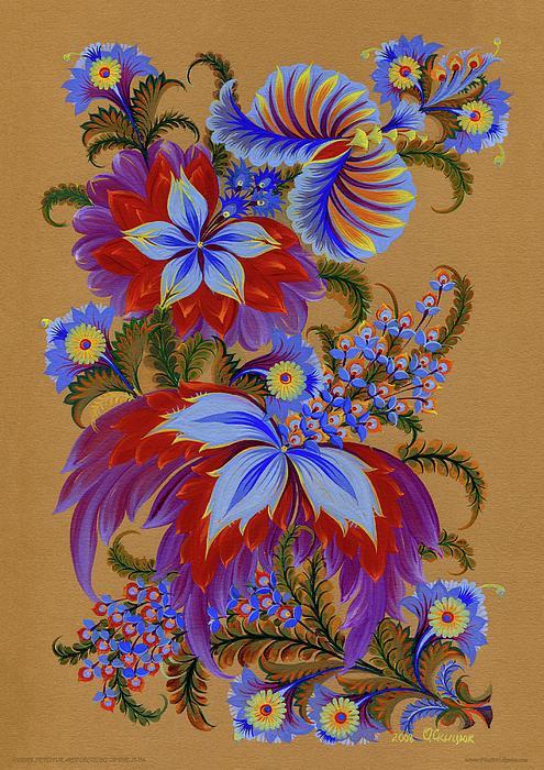 Beautiful Petrykivka Paintings by Olena Skytsiuk