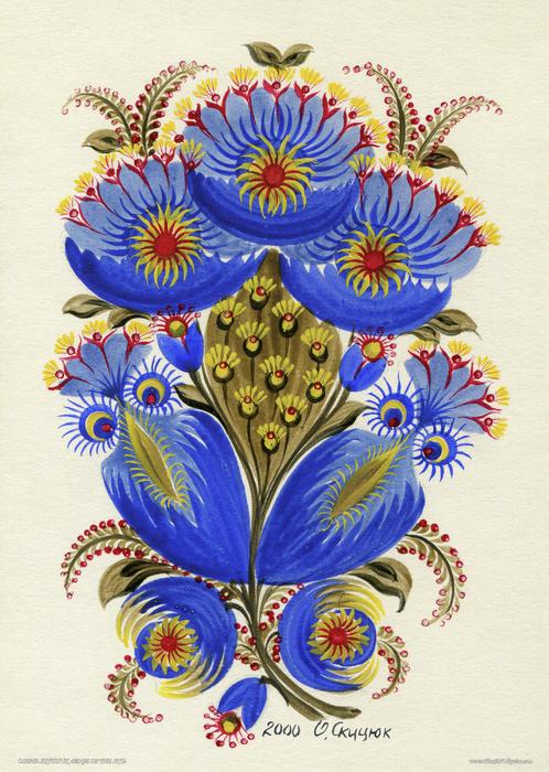 Beautiful Petrykivka Paintings by Olena Skytsiuk