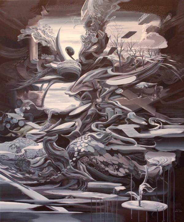 Abstract paintings by Oliver Vernon
