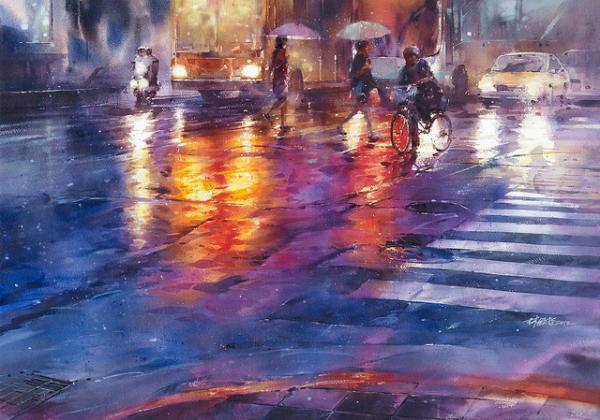 Street Watercolor Paintings by Lin Ching-Che