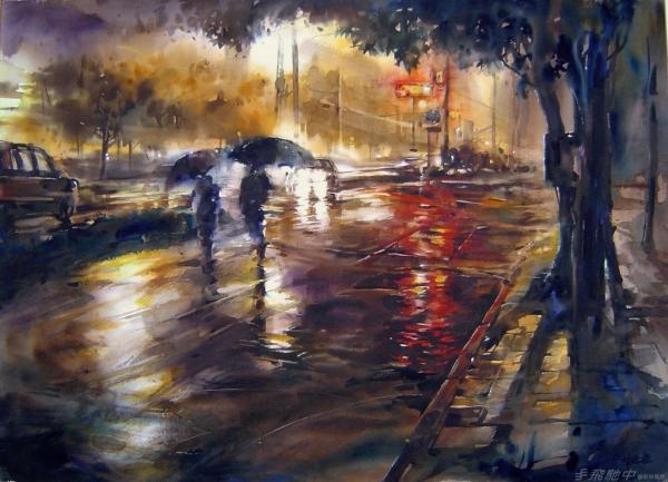 Street Watercolor Paintings by Lin Ching-Che