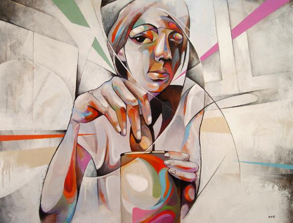 Abstract Portrait Paintings by Danny O'Connor