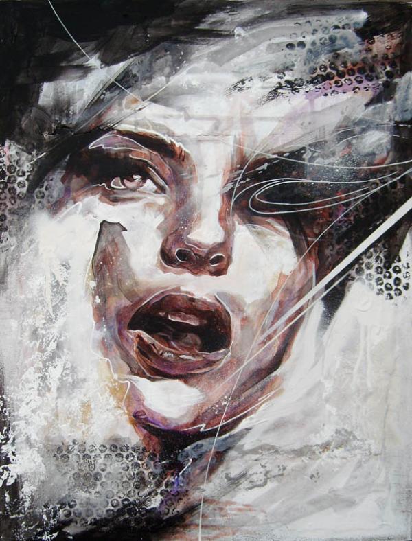 Abstract Portrait Paintings by Danny O'Connor