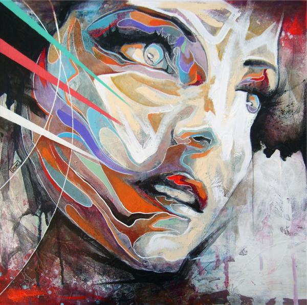 Abstract Portrait Paintings by Danny O'Connor