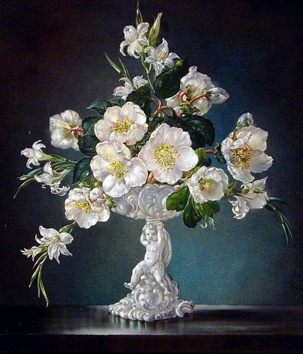 Flowers Painting by Cecil Kennedy