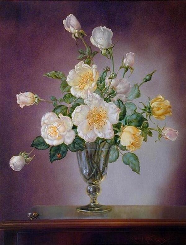 Flowers Painting by Cecil Kennedy