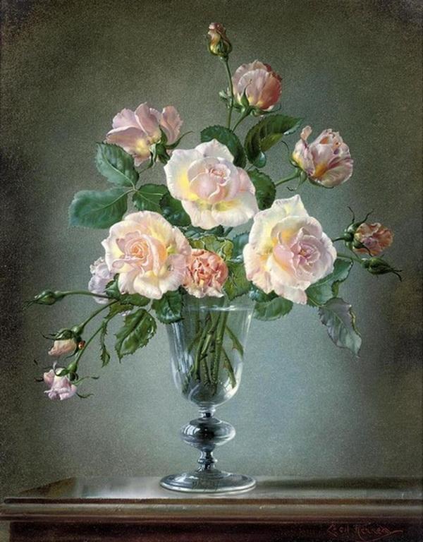 Flowers Painting by Cecil Kennedy