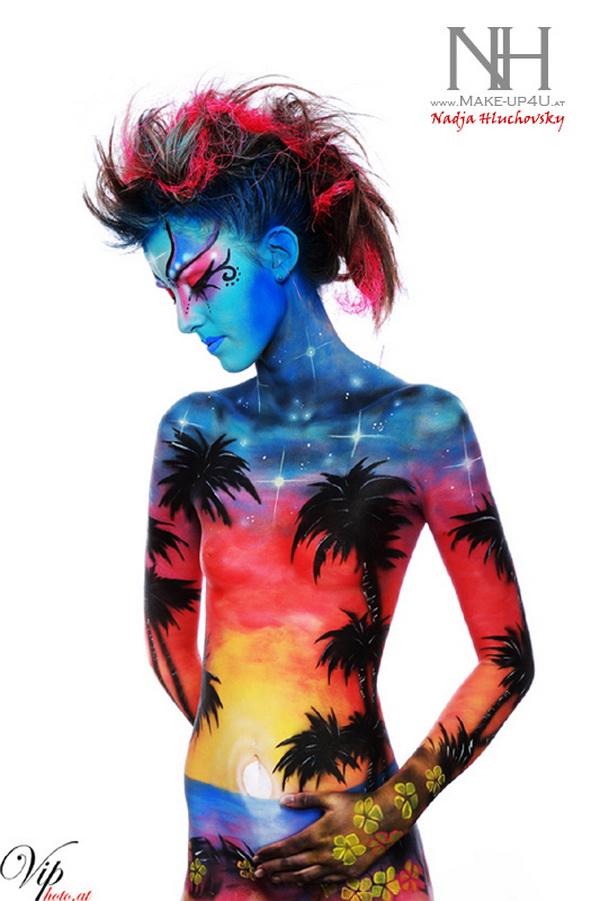 Body paintings by Nadja Hluchovsky