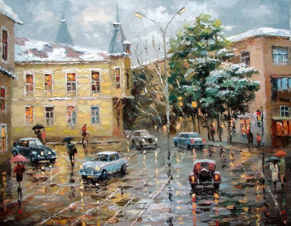 City landscape Paintings by Dmitri Spiros