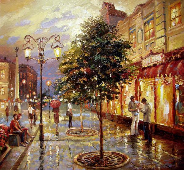 City landscape Paintings by Dmitri Spiros
