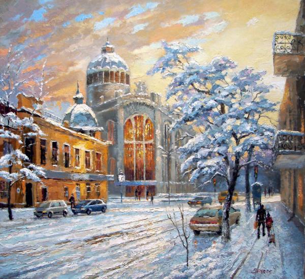 City landscape Paintings by Dmitri Spiros