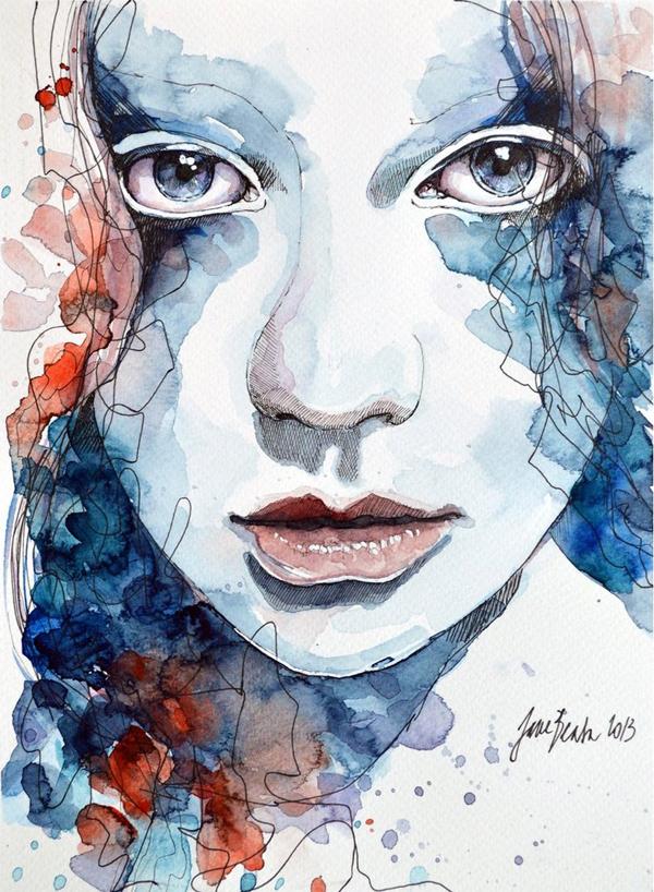 Watercolor Portraiture Paintings by Jane Beata
