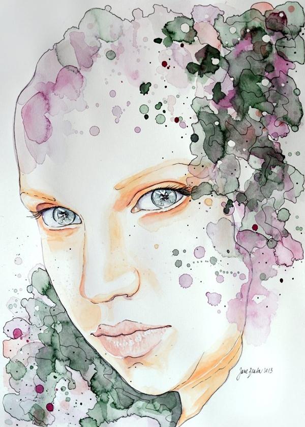 Watercolor Portraiture Paintings by Jane Beata