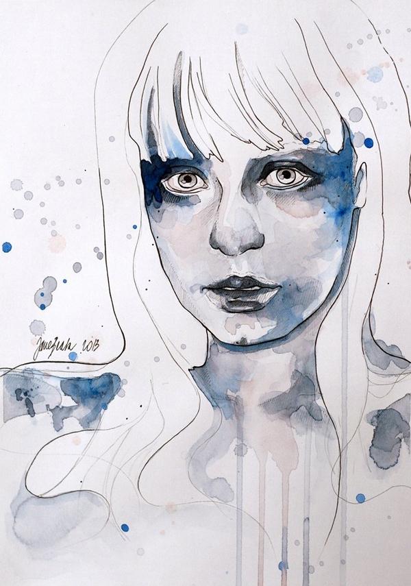 Watercolor Portraiture Paintings by Jane Beata