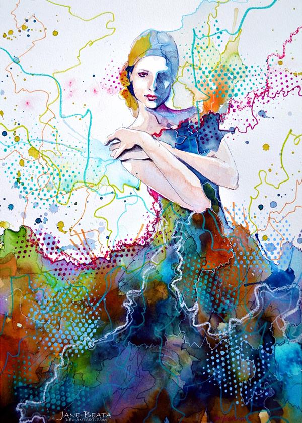 Watercolor Portraiture Paintings by Jane Beata